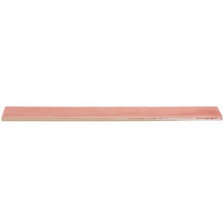Charlotte Polished Pink Ceramic Subway Wall Tile 2" x 20"