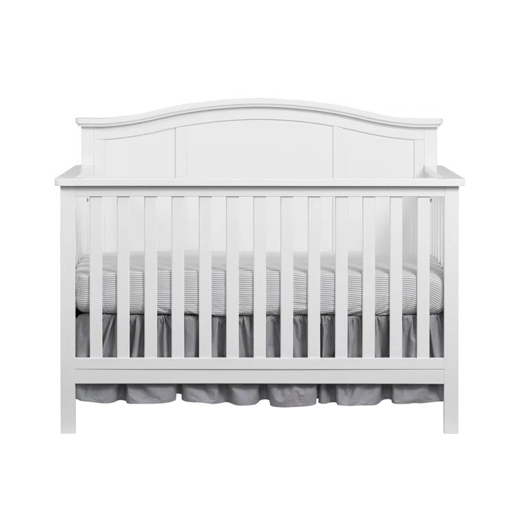Snow White Solid Wood 4-in-1 Convertible Crib