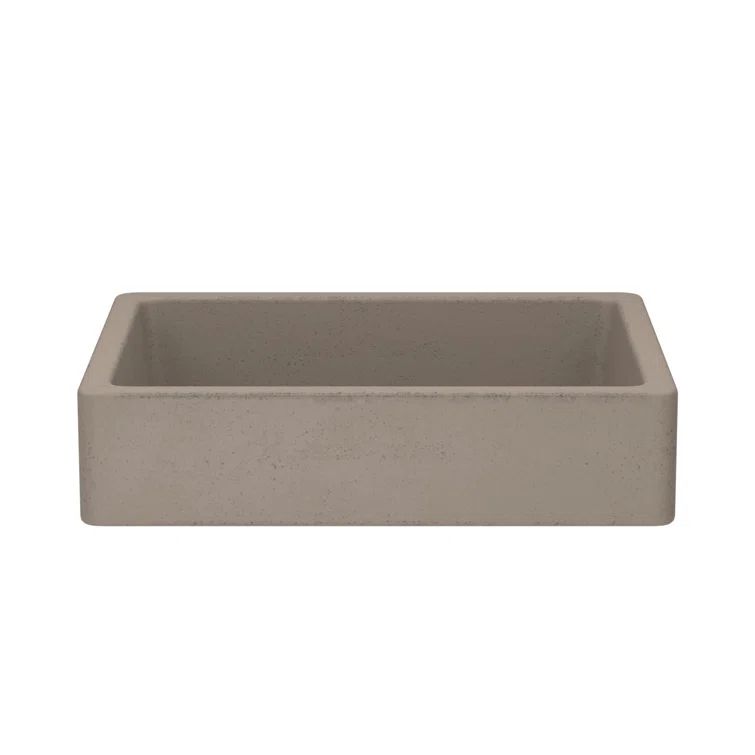Nipomo Rectangular Undermount Bathroom Sink in Earth Stone