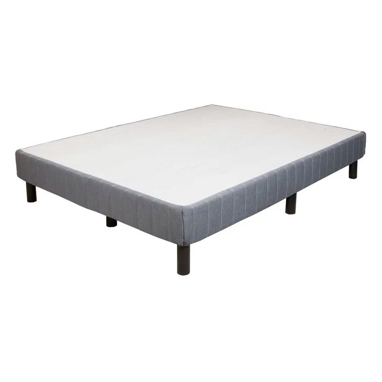Sleek Twin XL Metal Frame Upholstered Platform Bed