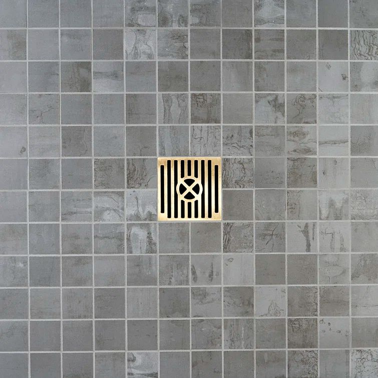 Light Gray 2x2 Porcelain Metal Look Mosaic Tile