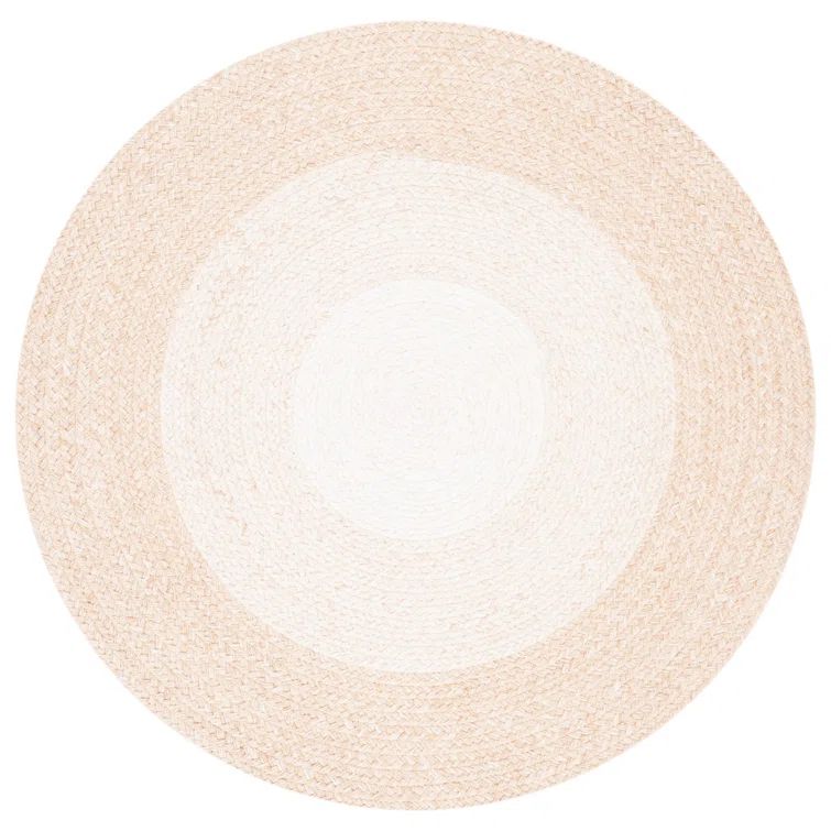 Handwoven Ivory Round Braided 3' Area Rug - Easy Care & Reversible