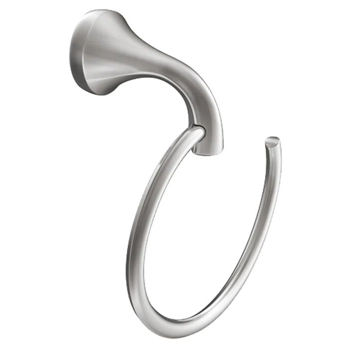 Eva Bright Chrome Wall Mounted Towel Ring