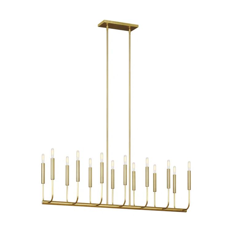 Ellen DeGeneres Burnished Brass 14-Light Linear Chandelier