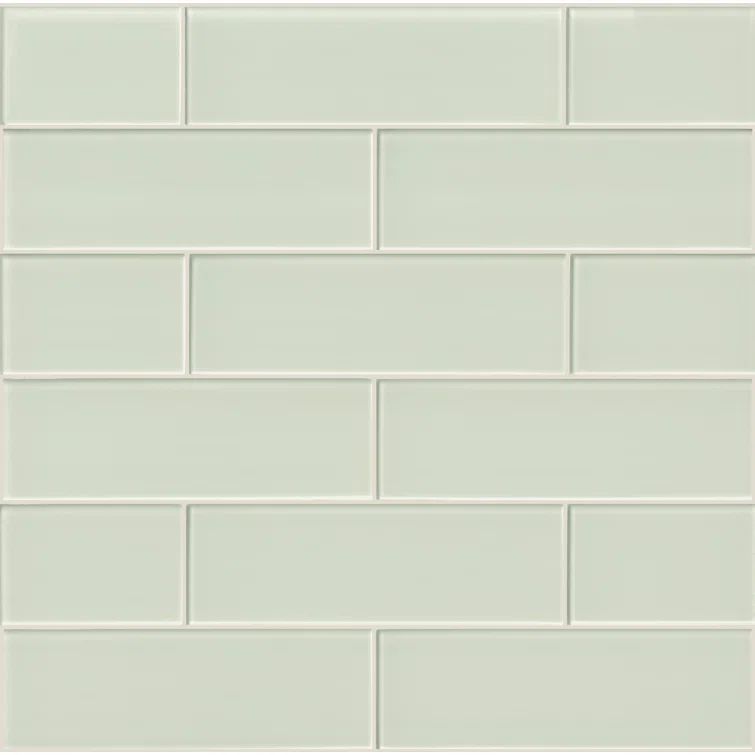 Arctic Ice 4x12 Frosted Glass Subway Wall Tile