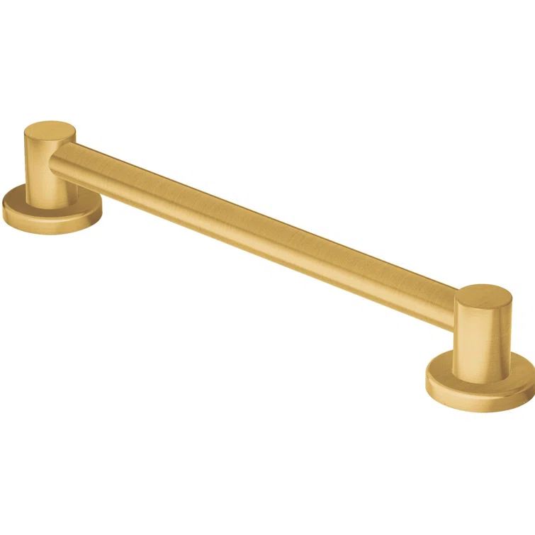 Brushed Gold Stainless Steel Modern Wall Mount Grab Bar