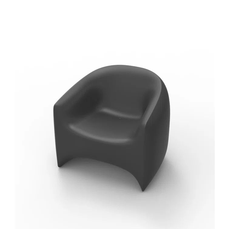 Anthracite Modern Weather-Resistant Patio Lounge Chair