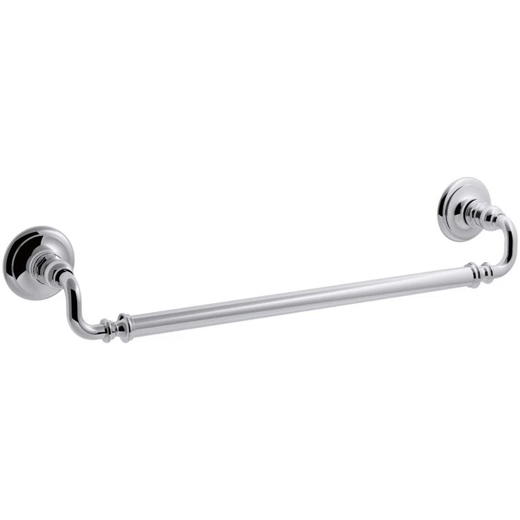 Polished Chrome 18-Inch Vintage Artisan Towel Bar