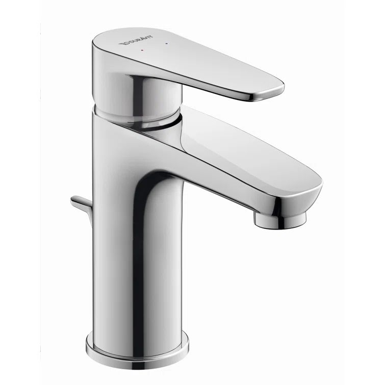 B.1 Series Chrome Single Hole Bathroom Faucet with Metal Drain