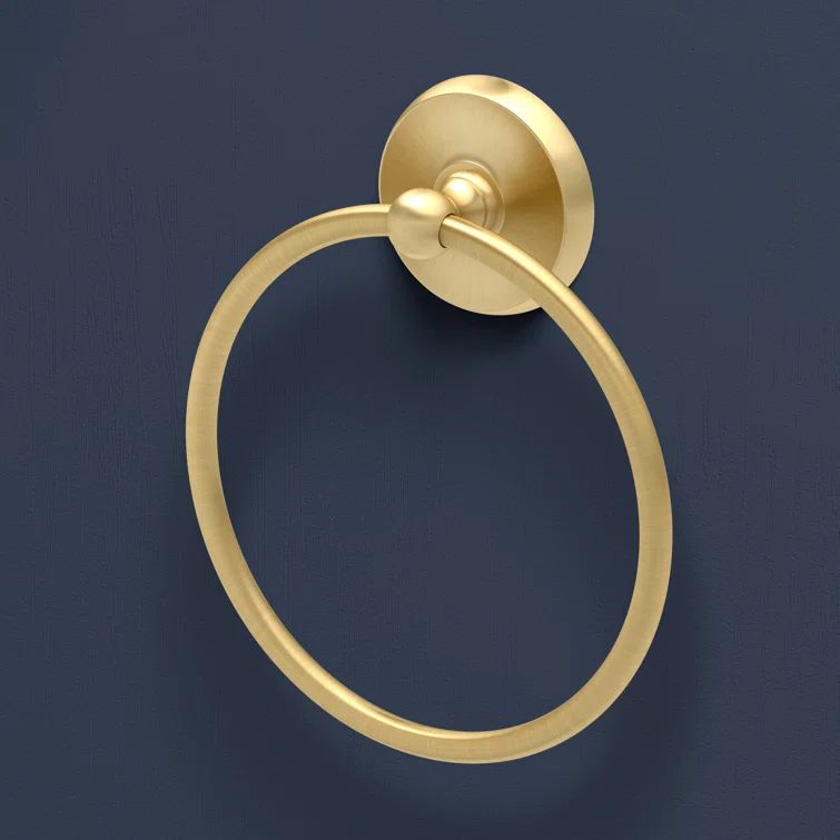 Brushed Brass Wall Mounted Towel Ring