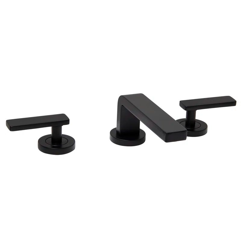 Vector Modern Matte Black Widespread Bathroom Faucet with Drain