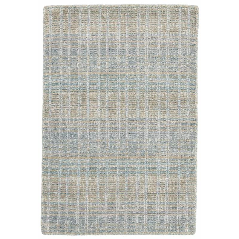 Elegant Farmhouse Pale Blue Rectangular Viscose Cotton Blend Rug