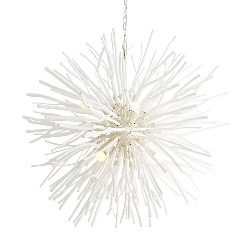 Finch Organic Sputnik 8-Light White Chandelier