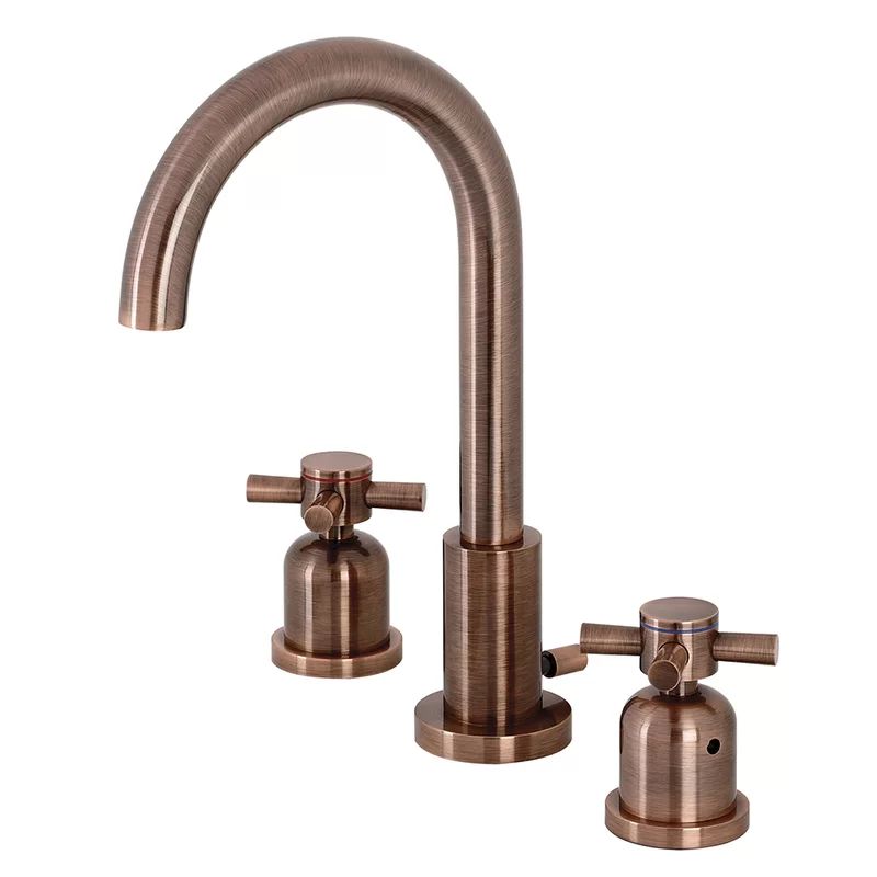 Concord Antique Copper Modern Widespread Bathroom Faucet
