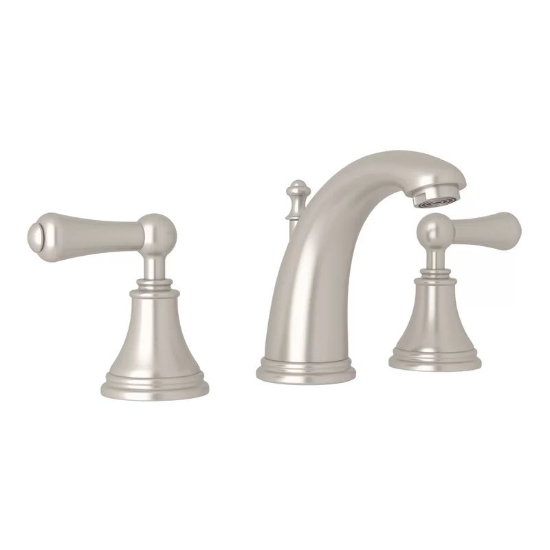 Classic Elegance 6" Polished Nickel 3-Hole Widespread Bathroom Faucet