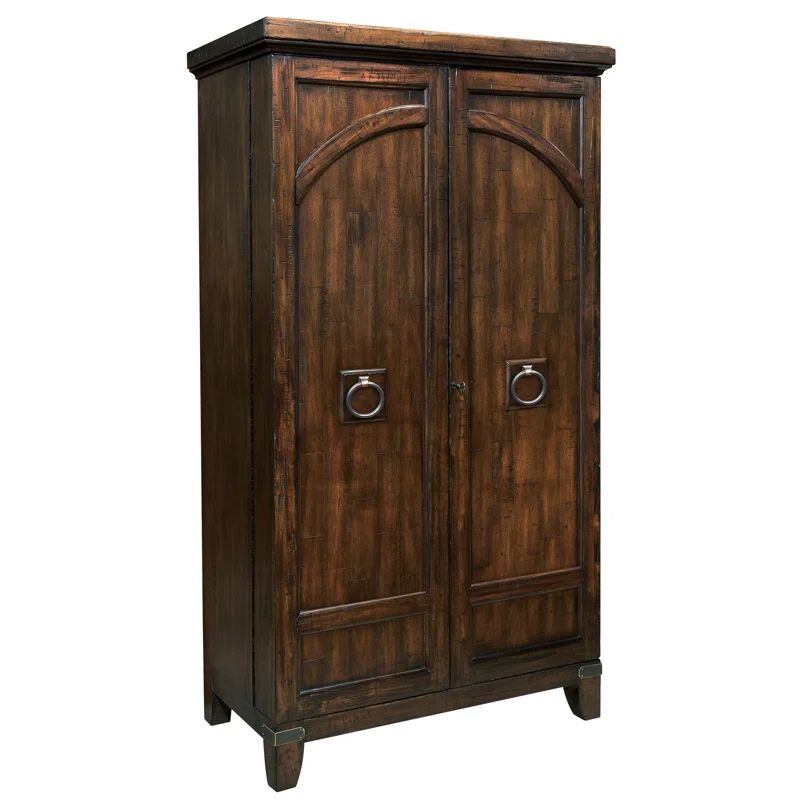 Brauer 40" Brown Hardwood Traditional Bar Cabinet