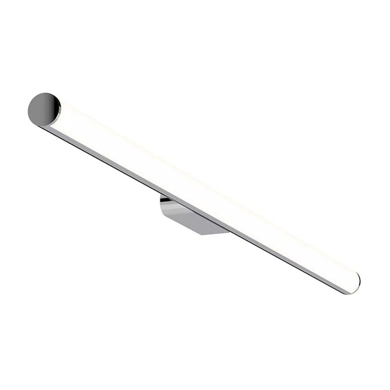 Sleek Polished Chrome 24" LED Cylinder Bath Bar