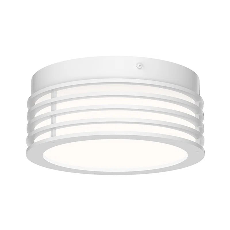 Marue Textured White Acrylic LED Flush Mount Light