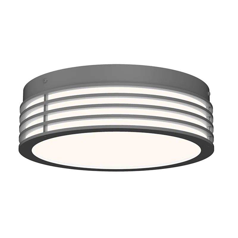 Textured Gray LED Flush Mount Ceiling Light