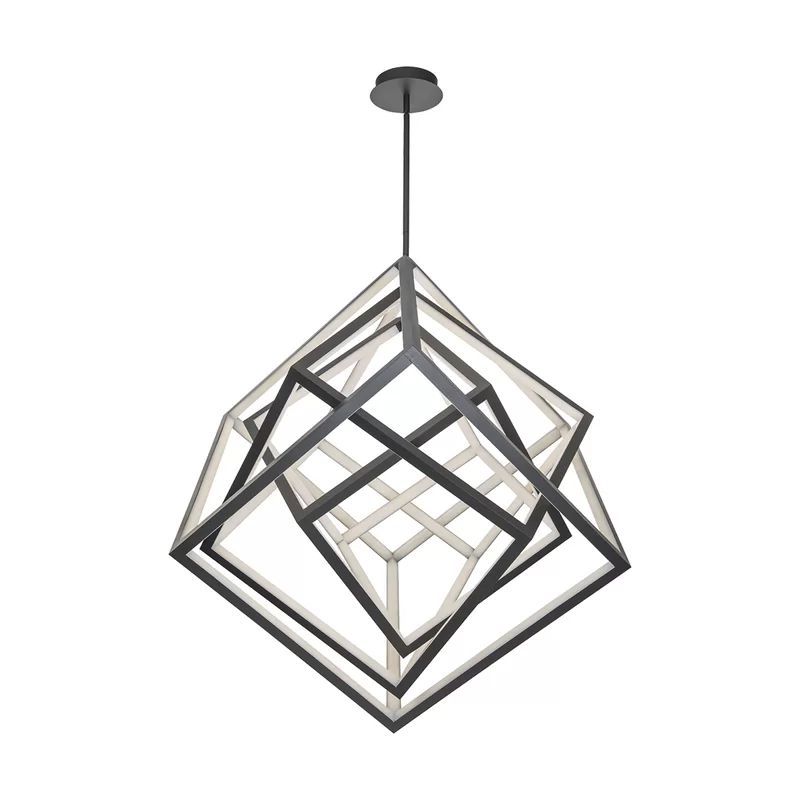 Atlas Black Square Shape LED Pendant Light, Energy Star Certified