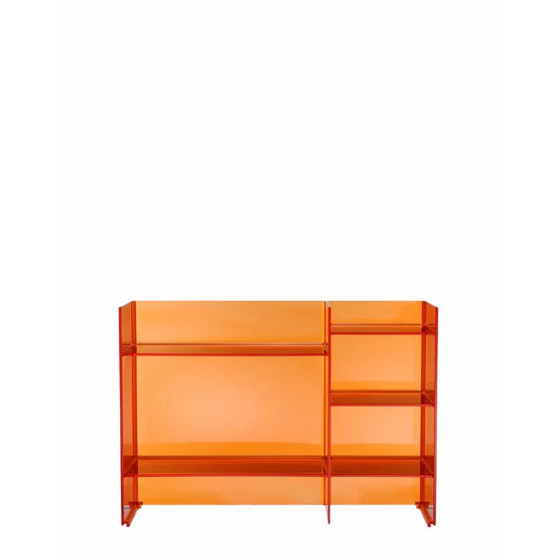 Tangerine Orange Stackable Bookshelf for Modern Spaces