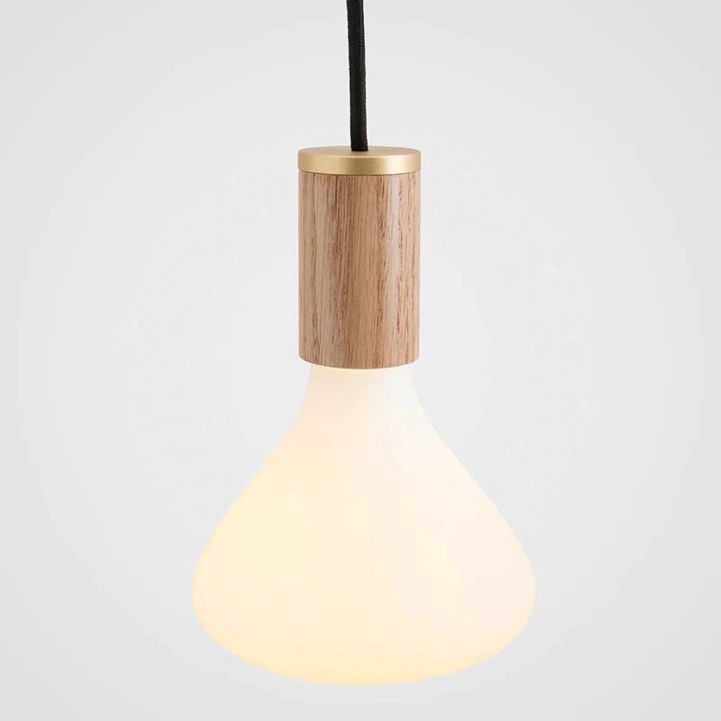 Noma Mini 6W LED Oak Pendant with Matte White Finish