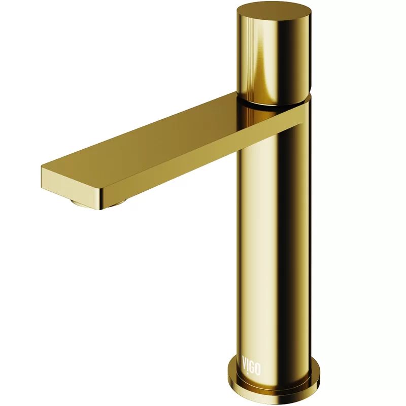 Elegant Single-Handle Matte Gold Bathroom Faucet