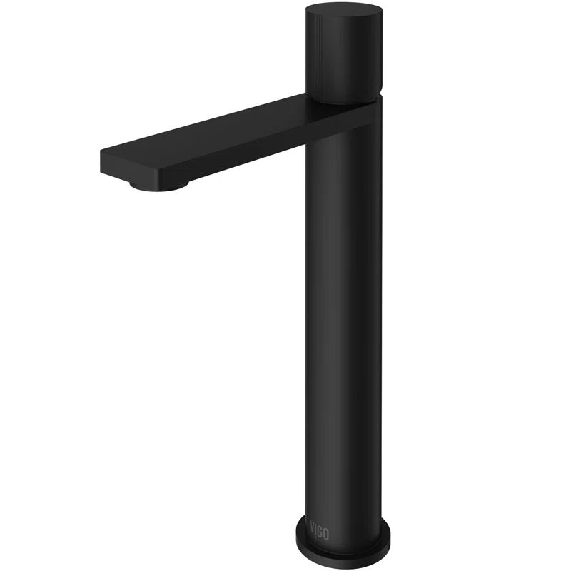 Gotham Matte Black Single-Handle Vessel Bathroom Faucet