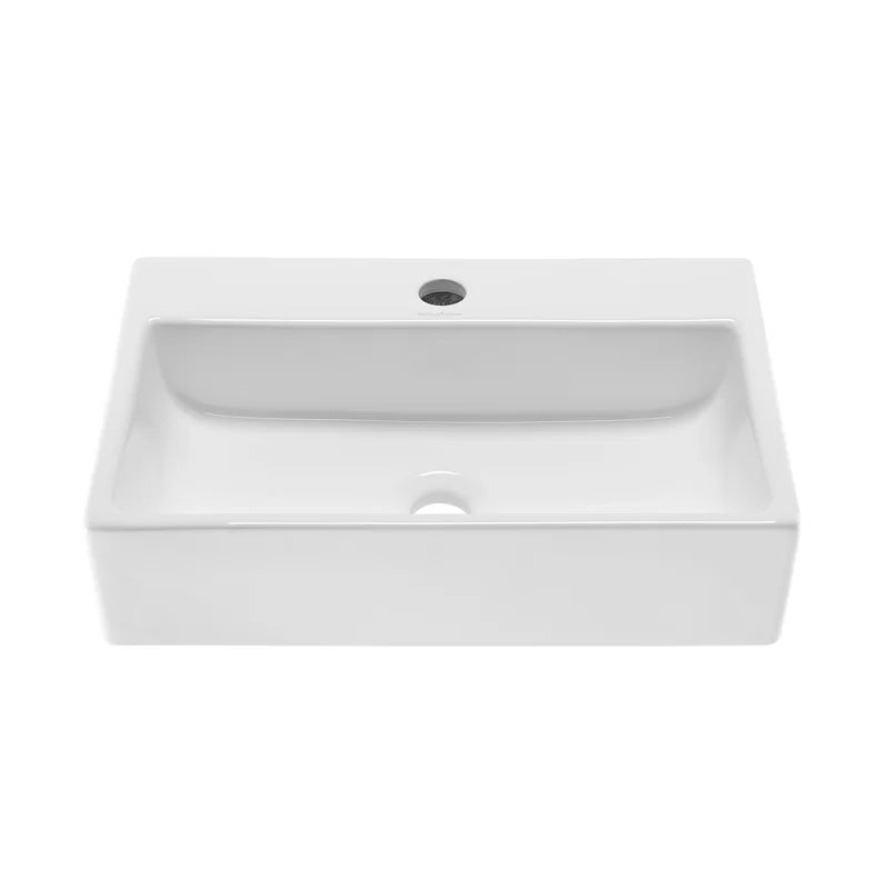 Claire 21" Glossy White Ceramic Vessel Sink