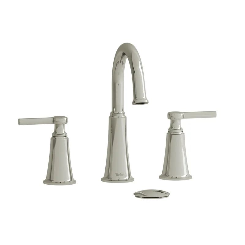 Polished Nickel Widespread Hi Arc Bathroom Faucet