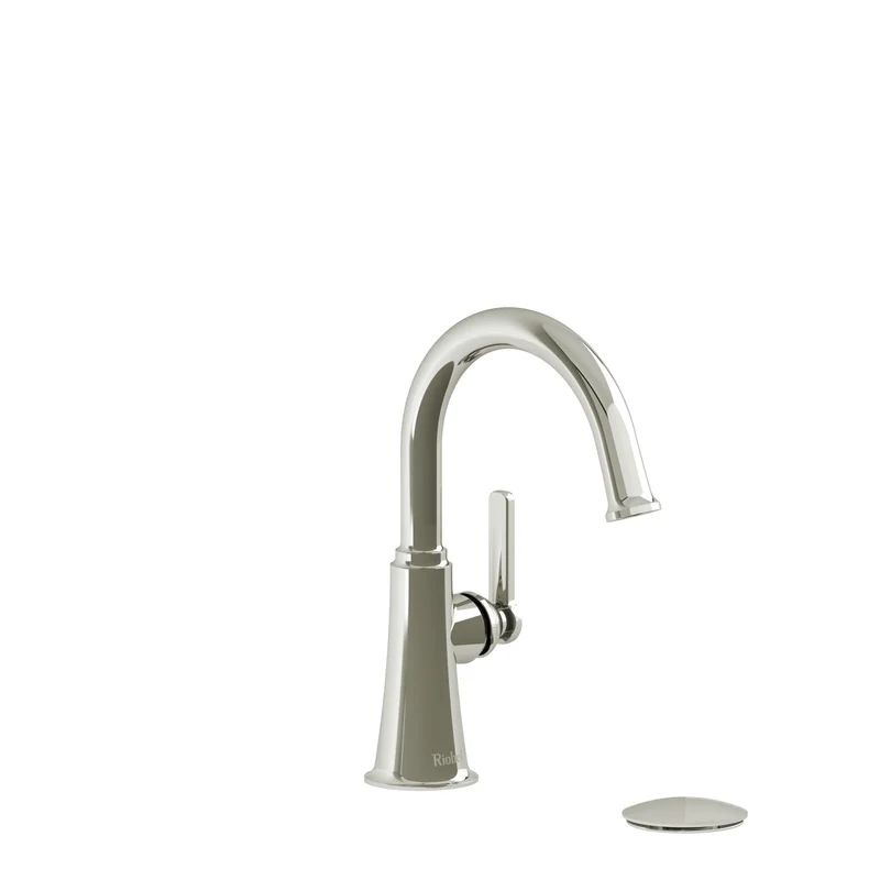 Elegant Polished Nickel Single Handle High Arc Bathroom Faucet