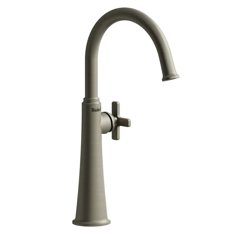 Momenti Brushed Nickel Single Handle Hi Arc Vessel Faucet