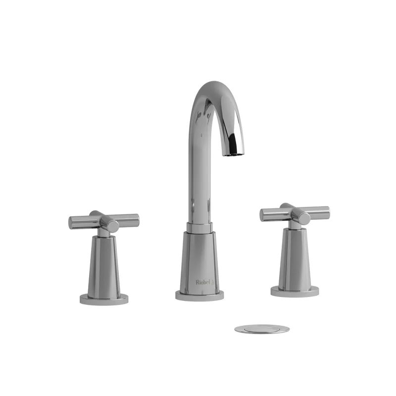 Pallace Chrome Cross-Handle Widespread Bathroom Faucet