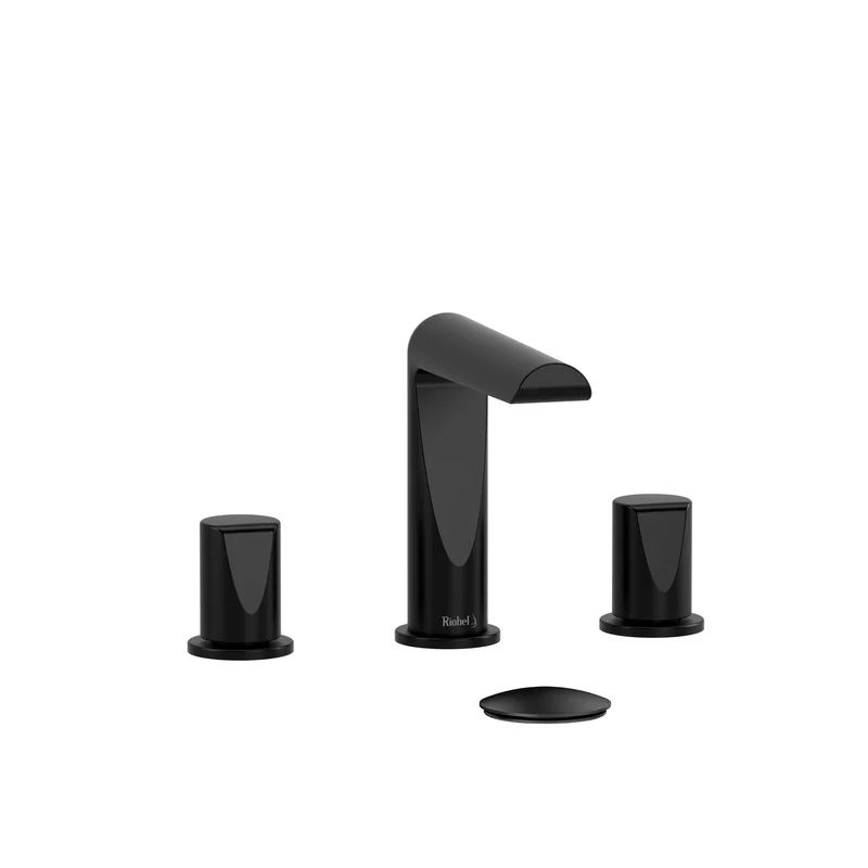 Black Brass Modern Widespread Bathroom Faucet