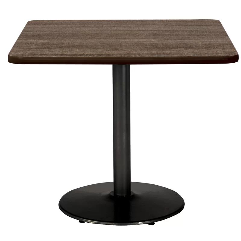Studio Teak and Black Metal Square Dining Table for 2