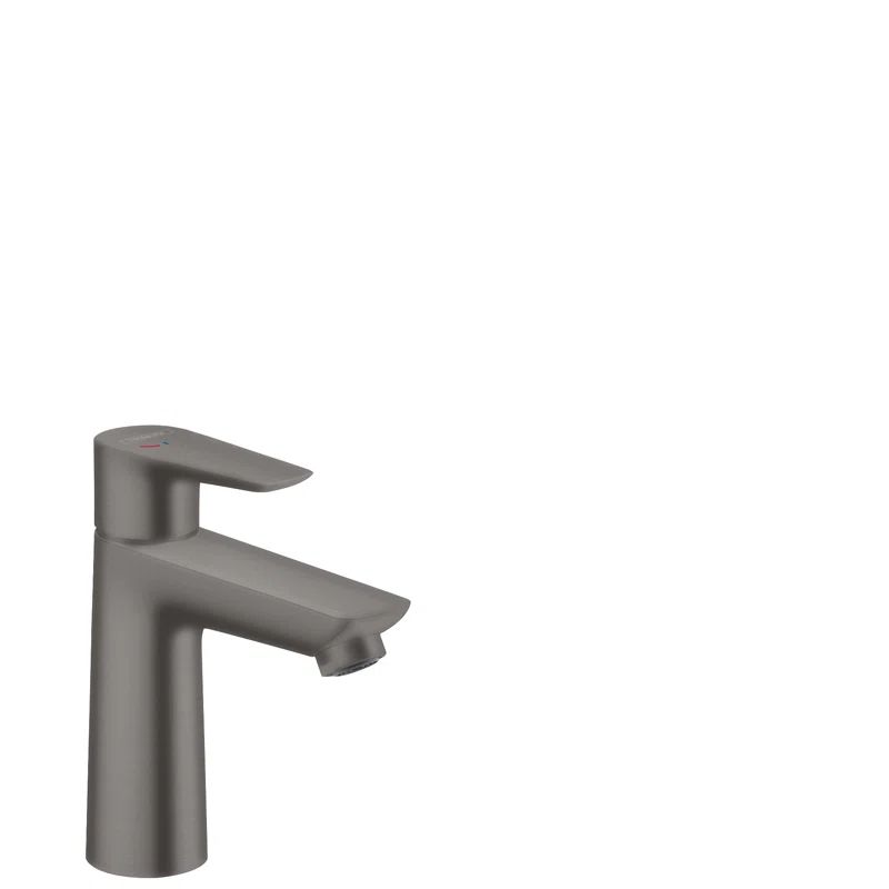 Sleek Modern 6'' Black Brass Single-Hole Faucet with Eco-Friendly Design