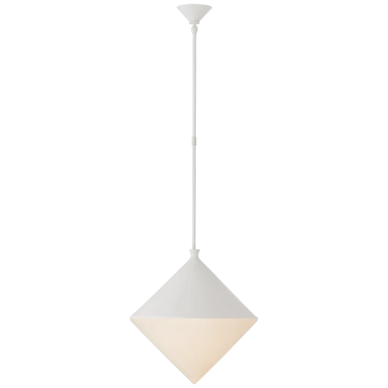 Sarnen Matte White Cone Silhouette Indoor/Outdoor Pendant Light