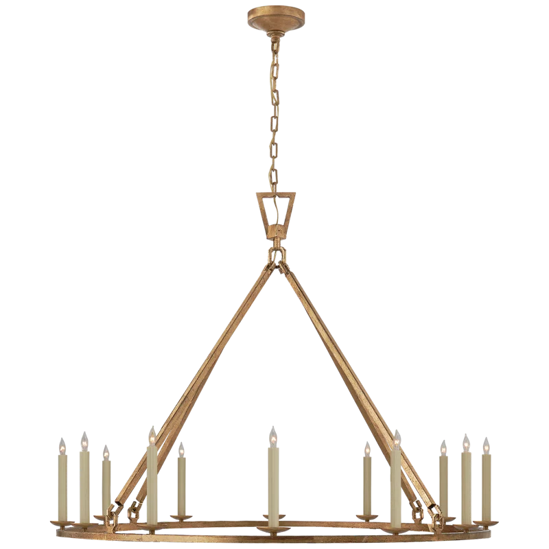 Elegant Darlana 12-Light Nickel & Crystal Chandelier, 38.75" H