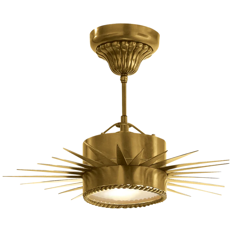 Galactic Energy 24" Drum Ceiling Light in Hand-Rubbed Antique Brass