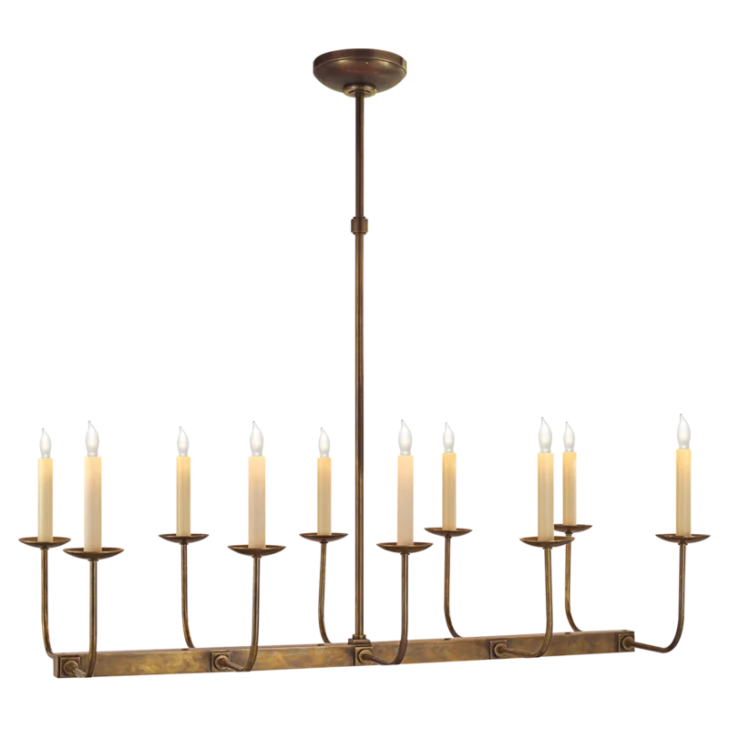 Elegant 24" Brass and Crystal 10-Light Plug-In Chandelier