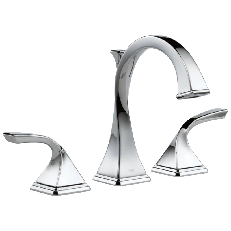Modern Polished Nickel Widespread Bathroom Faucet with Eco-Friendly Design