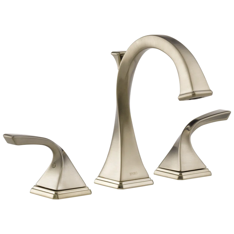 EcoLux Modern Polished Nickel 3-Hole Widespread Bathroom Faucet