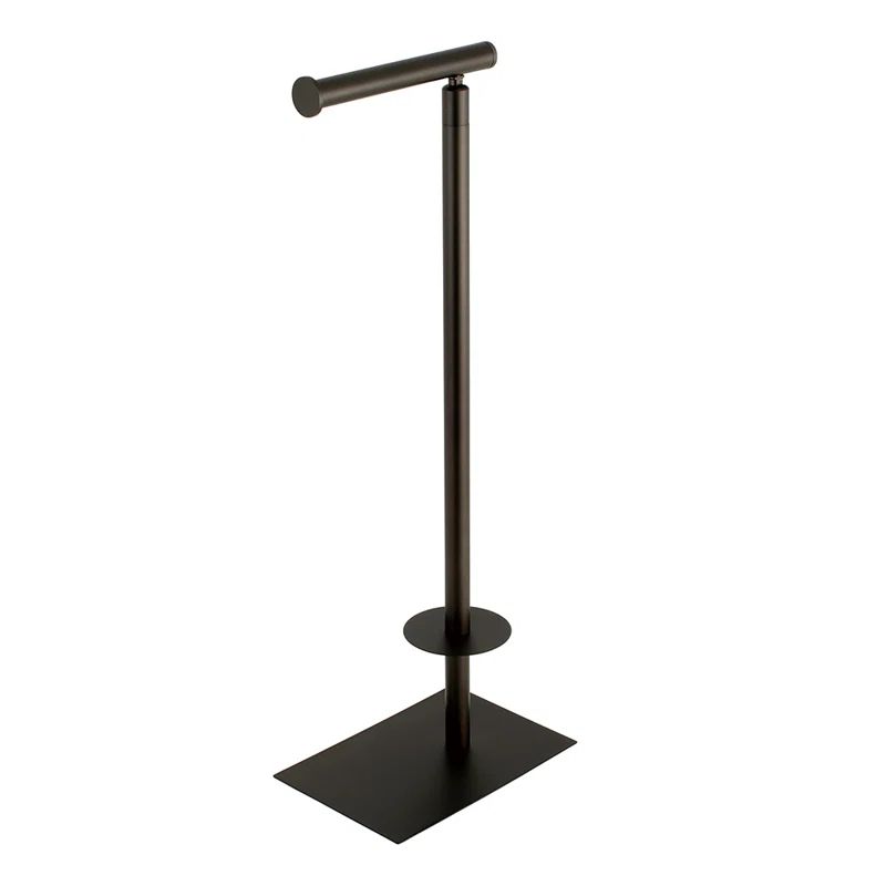 Oil Rubbed Bronze Freestanding Toilet Paper Holder with Weighted Base