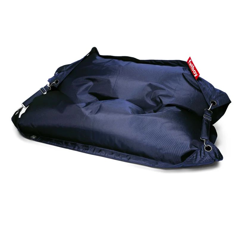 Adjustable Durable Round Bean Bag Lounger in Dark Blue Olefin