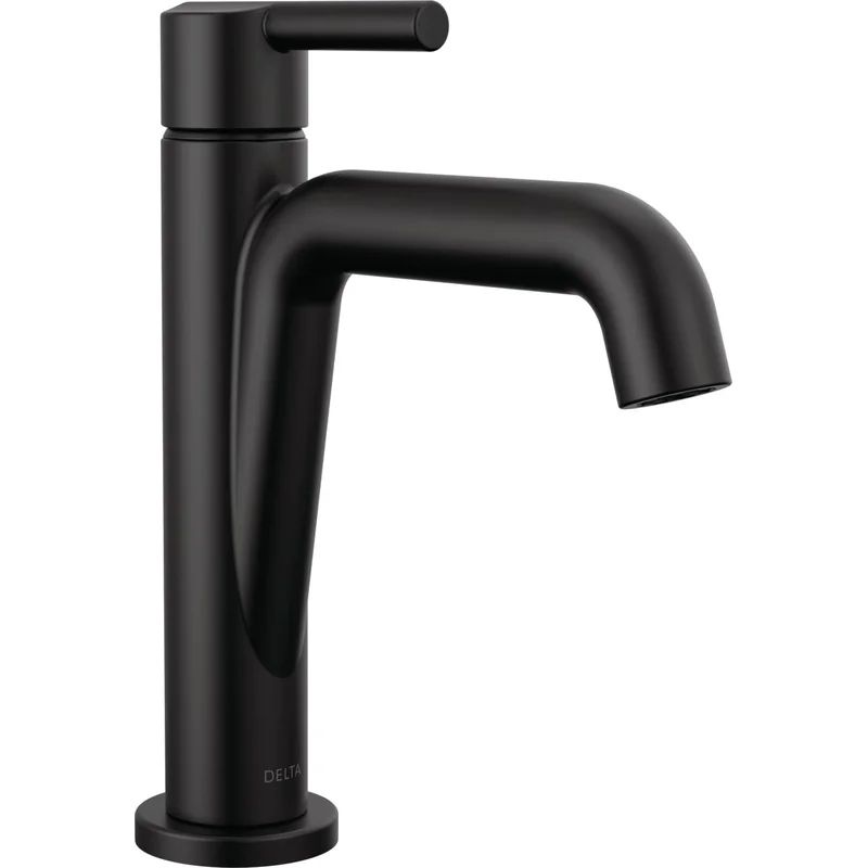 Nicoli Matte Black Single Hole Brass Bathroom Faucet