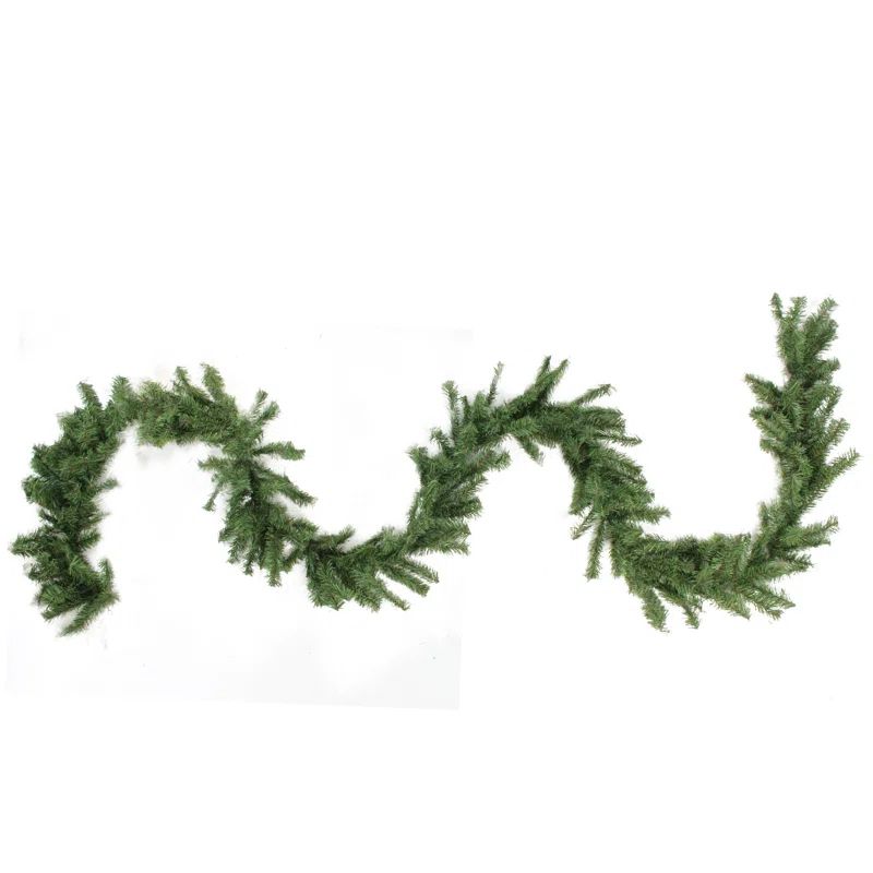 Lush Pine Ribbon Artificial Outdoor Garland - 100' x 14" Green