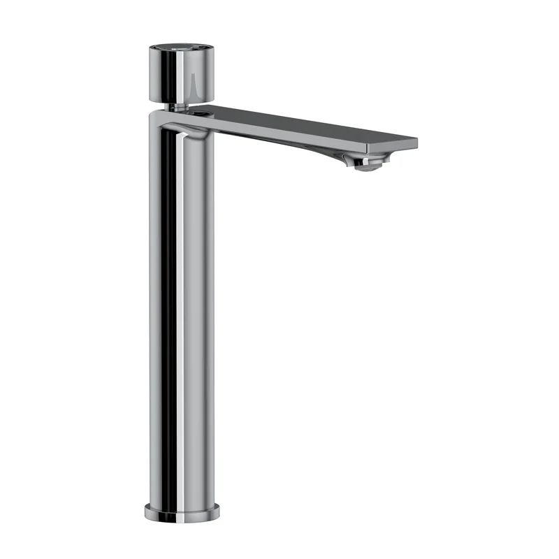 Eclissi 12'' Modern Black and Chrome Single Handle Bathroom Faucet