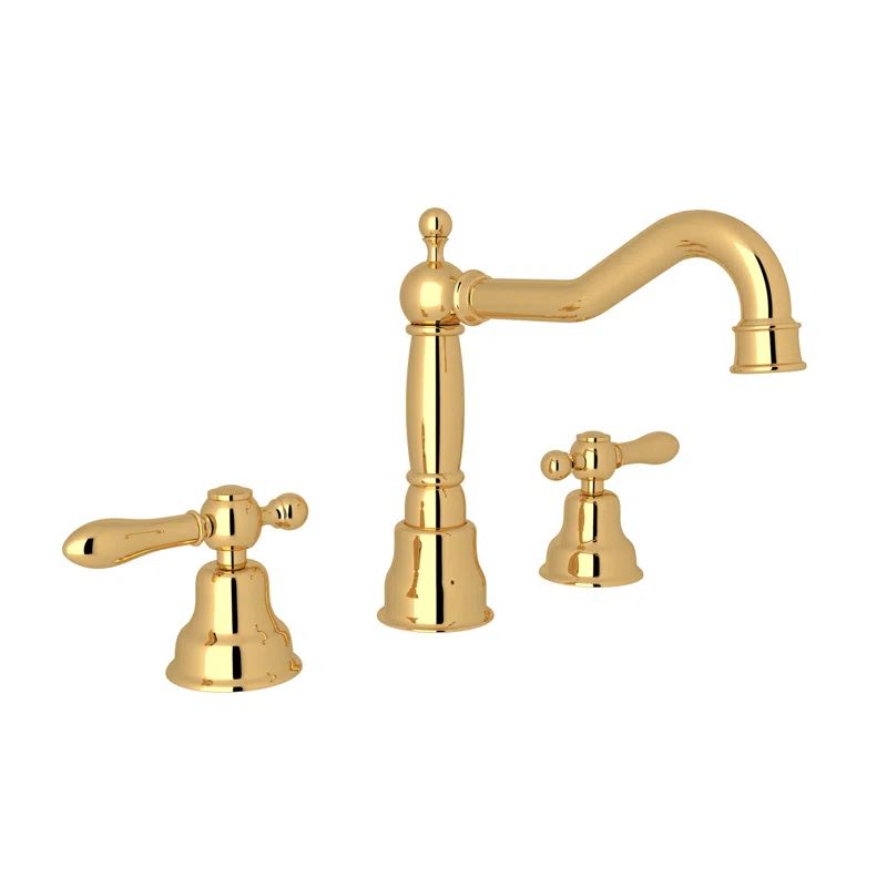 Elegant 7.5" Polished Nickel Widespread Faucet with Porcelain Handles