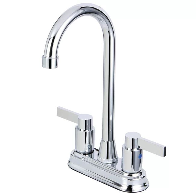 NuvoFusion Elegant Polished Chrome 4" Centerset Dual Handle Bar Faucet