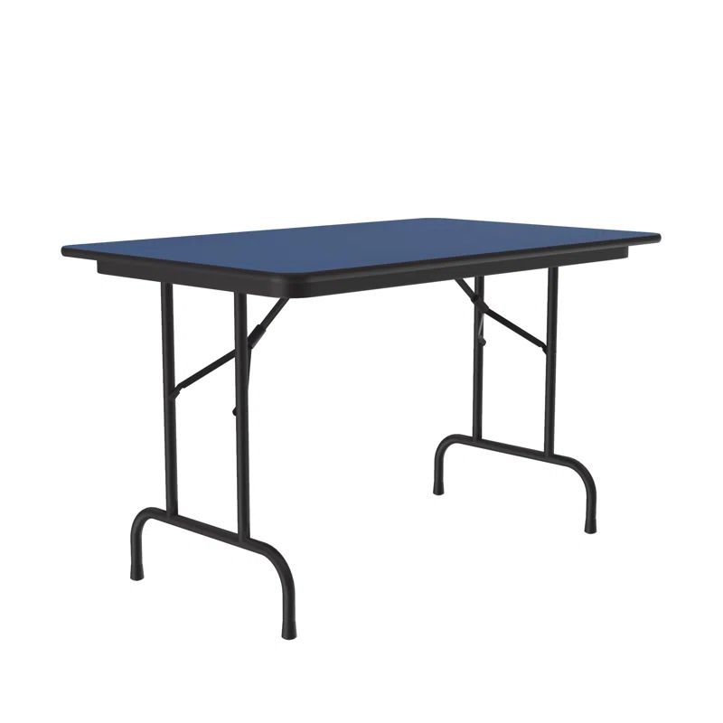 Sleek 48'' Blue Laminate Rectangular Folding Table